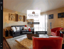 Tablet Screenshot of cedartrace-apts.com